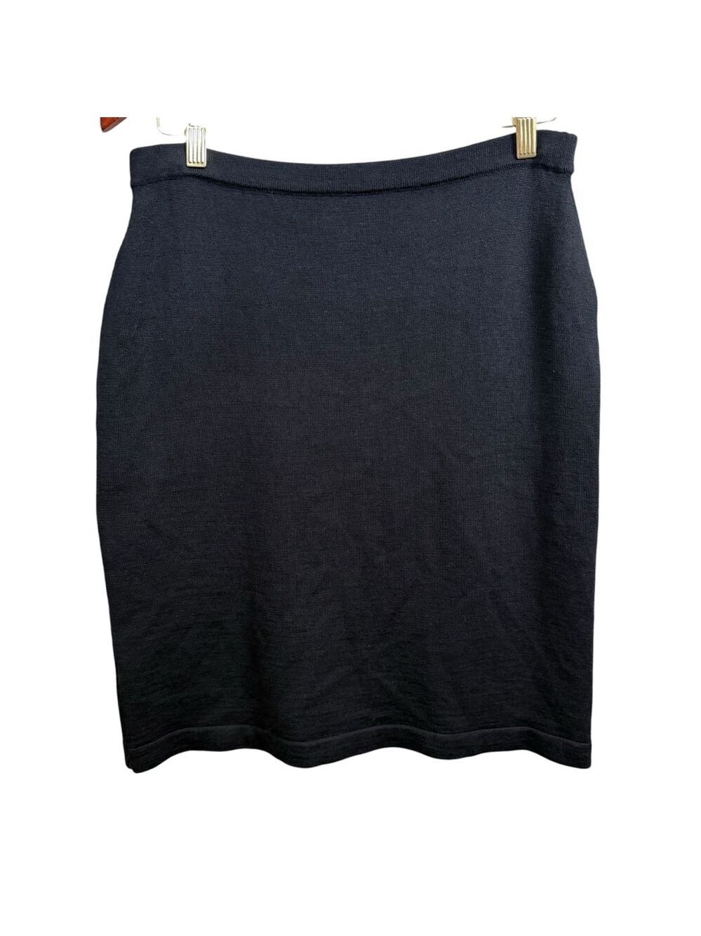 David Warren Black Knit Skirt Size L